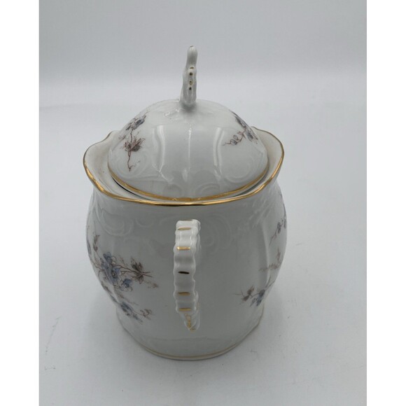 Kpm porcelain Floral Pattern Large Coffee Pot With Lidded Sugar Bowl and cream - Picture 11 of 16